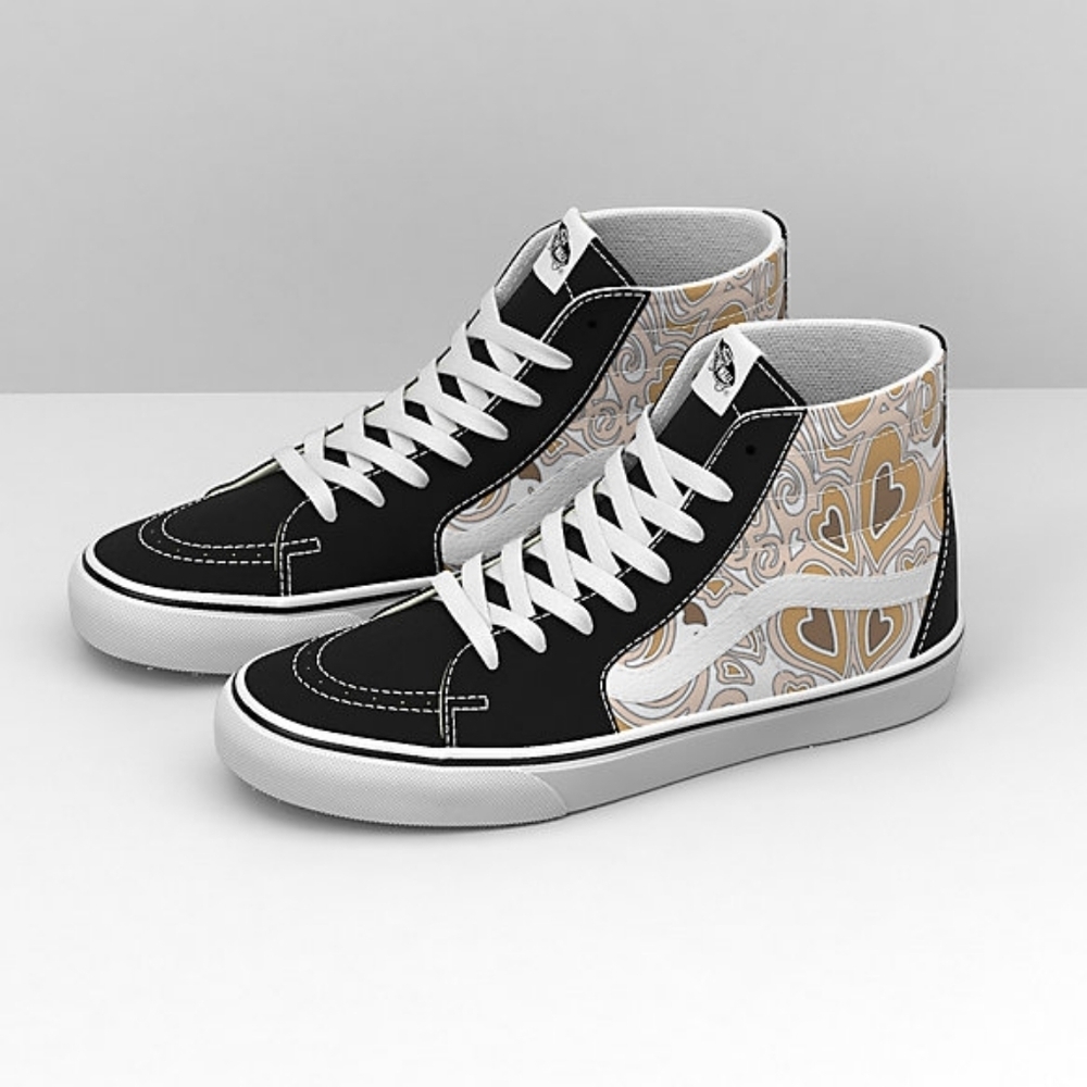 #61 New Vans Trippy Hearts SK8 Sneakers